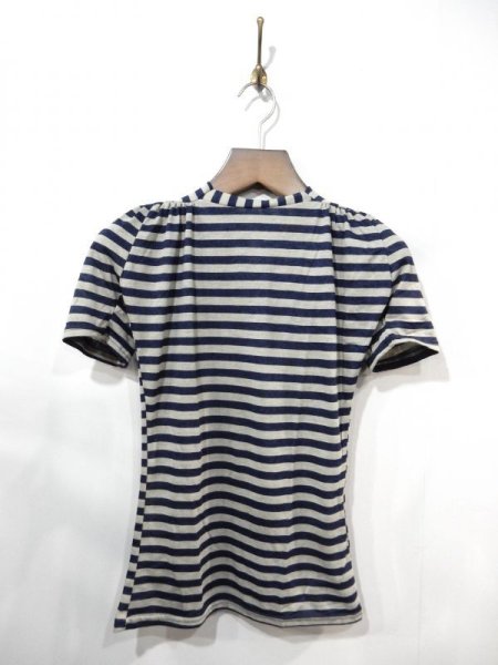 画像1: LADIES / Freddies of Pinewood / Navy Stripe 1940s Saddle top (1)