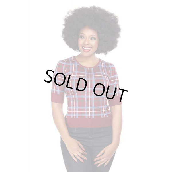 画像3: COLLECTIF / CHRISSIE WINE CHECK JUMPER (3)