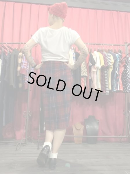 画像6: COLLECTIF / Polly Ginsburg Check Pencil Skirt (6)