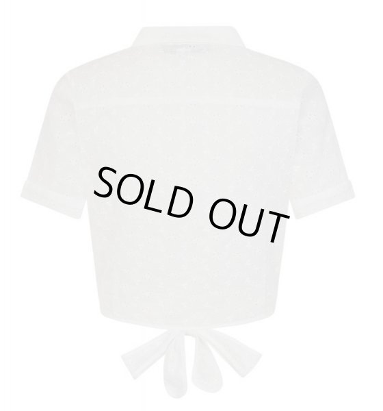 画像2: COLLECTIF / SAMMY BRODERIE ANGLAISE TIE BLOUSE (2)