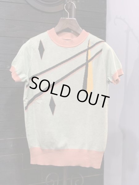画像5: COLLECTIF / SCOTT ART DECO MINT KNITTED TOP (5)
