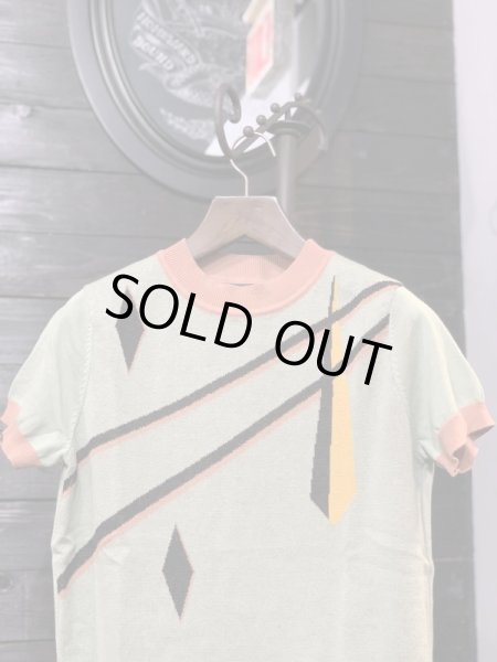 画像6: COLLECTIF / SCOTT ART DECO MINT KNITTED TOP (6)