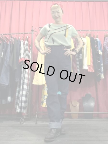 画像8: COLLECTIF / SCOTT ART DECO MINT KNITTED TOP (8)