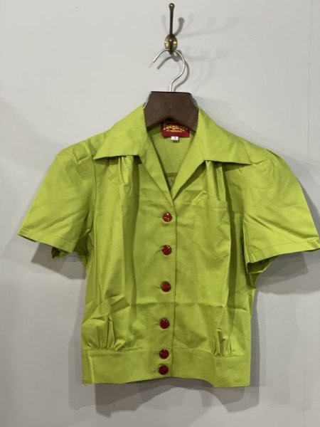 画像1: Freddies of Pinewood / Lime Work Blouse (1)