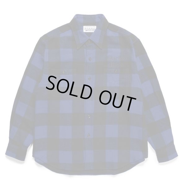 画像1: WACKO MARIA / BLOCK CHECK FLANNEL SHIRT (1)