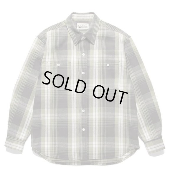 画像1: WACKO MARIA / FLANNEL REGULAR COLLAR SHIRT ( TYPE-1 ) (1)