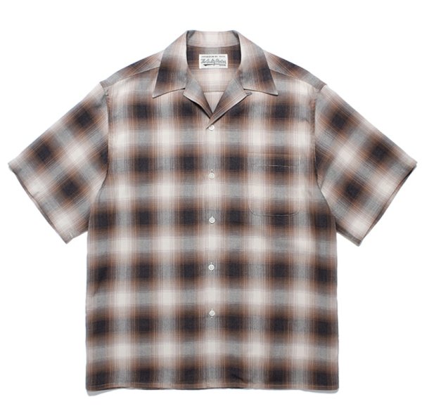 画像1: WACKO MARIA / OMBRE CHECK OPEN COLLAR SHIRT S/S ( TYPE-1 ) (1)