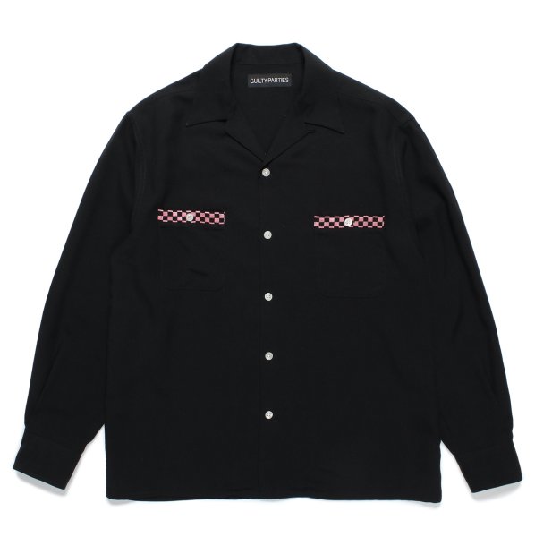 画像1: WACKO MARIA /  SWITCHING 50'S OPEN COLLAR SHIRT (1)