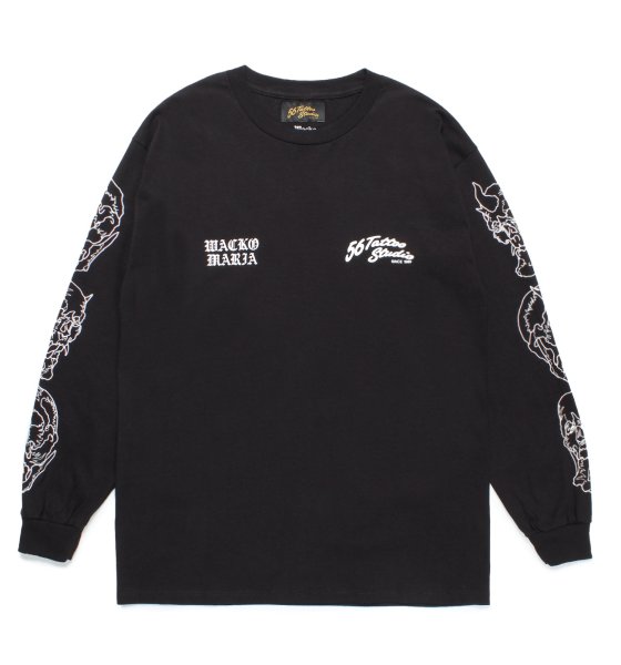 画像1: WACKO MARIA / 56 TATTOO STUDIO / CREW NECK LONG SLEEVE T-SHIRT (1)