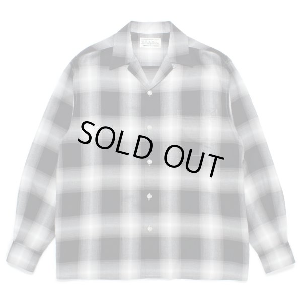 画像1: WACKO MARIA / OMBRE CHECK OPEN COLLAR SHIRT L/S ( TYPE-1 ) (1)