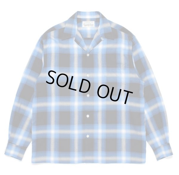 画像1: WACKO MARIA / OMBRE CHECK OPEN COLLAR SHIRT L/S ( TYPE-1 ) (1)