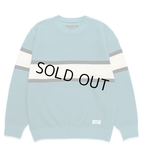 画像1: WACKO MARIA / LOGO JACQUARD KNIT SWEATER (1)