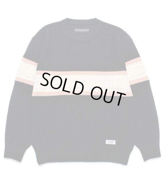 画像1: WACKO MARIA / LOGO JACQUARD KNIT SWEATER (1)