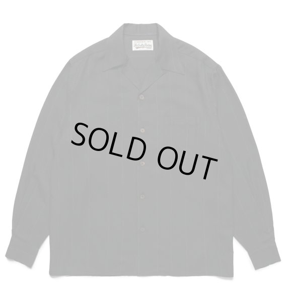 画像1: WACKO MARIA / KASURI STRIPED OPEN COLLAR SHIRT (1)