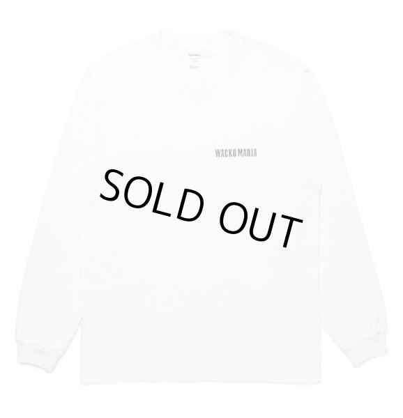 白S【WACKOMARIA】25SS TIM L/S／新品タグ／送料込 WACKO MARIA / TIM LEHI / WASHED HEAVY WEIGHT LONG SLEEVE T