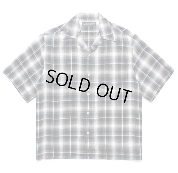 画像1: WACKO MARIA / CHECK OPEN COLLAR SHIRT (1)
