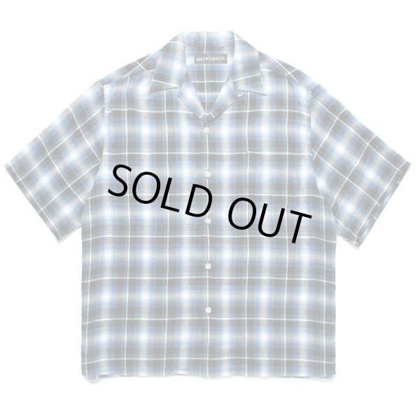 画像1: WACKO MARIA / CHECK OPEN COLLAR SHIRT (1)