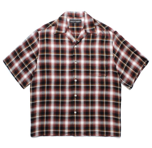 画像1: WACKO MARIA / CHECK OPEN COLLAR SHIRT (1)