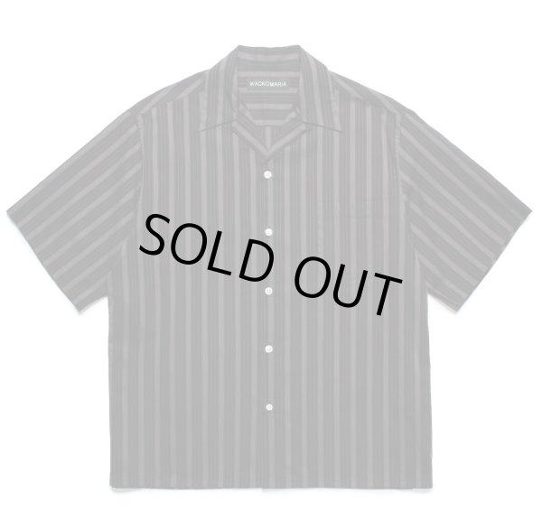 画像1: WACKO MARIA / STRIPED OPEN COLLAR SHIRT (1)