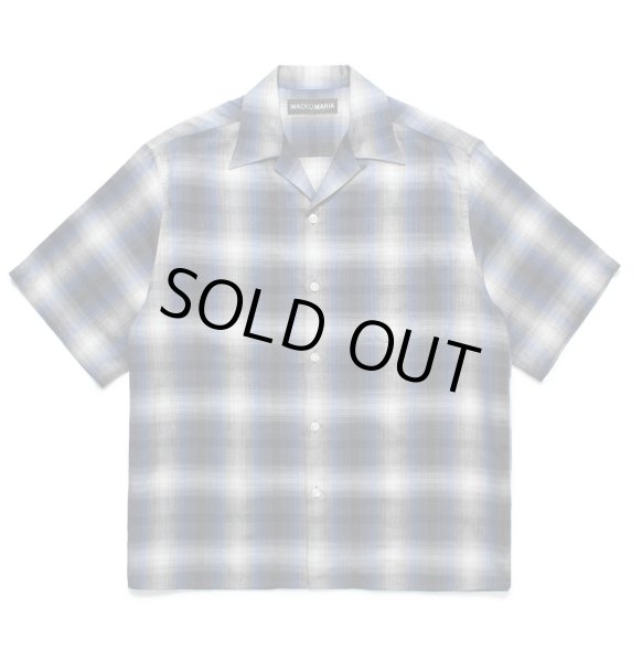 画像1: WACKO MARIA / CHECK OPEN COLLAR SHIRT (1)