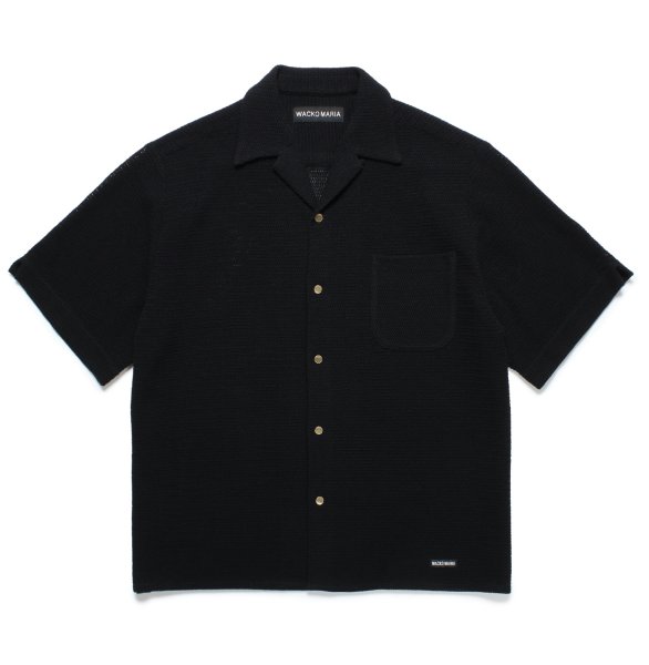 画像1: WACKO MARIA / SUMMER KNIT OPEN COLLAR SHIRT (1)