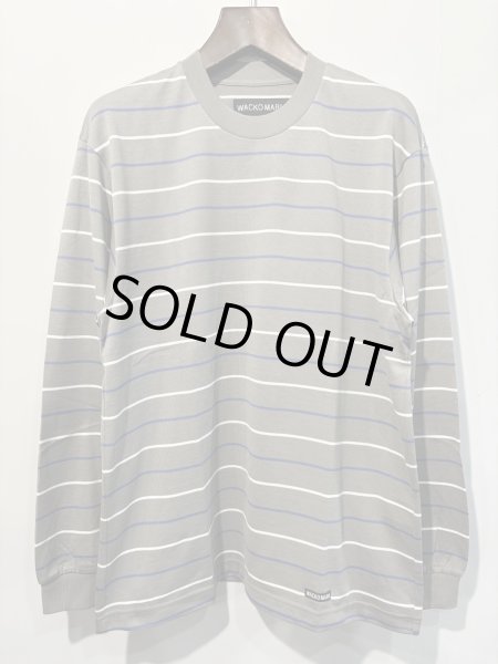 画像1: WACKO MARIA /  STRIPED CREW NECK LONG SLEEVE T-SHIRT (1)