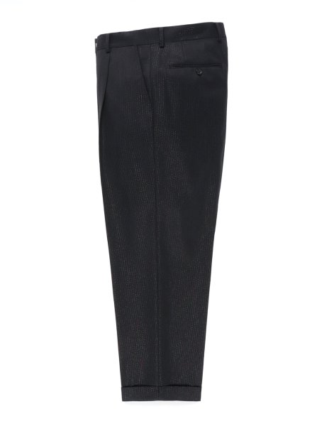画像1: WACKO MARIA /  DORMEUIL / GLITTER PLEATED TROUSERS (TYPE-2)(BLACK) (1)