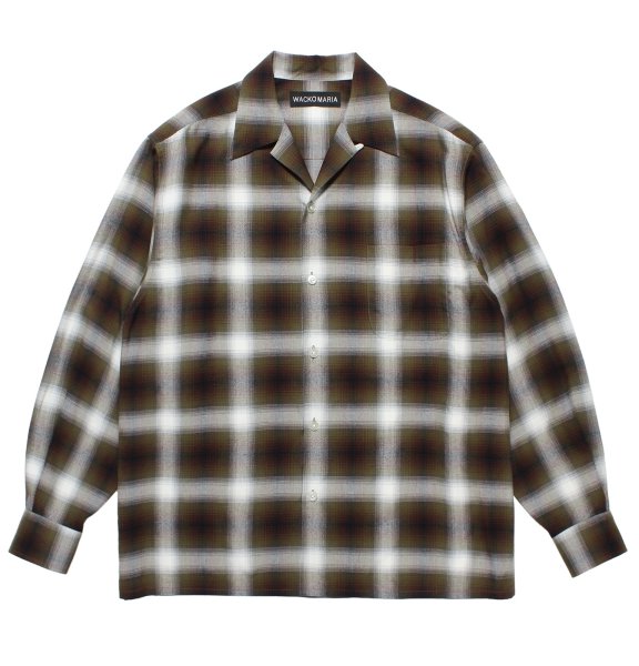 画像1: WACKO MARIA / OMBRE CHECK OPEN COLLAR SHIRT (1)