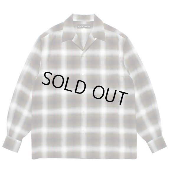 画像1: WACKO MARIA / OMBRE CHECK OPEN COLLAR SHIRT (1)