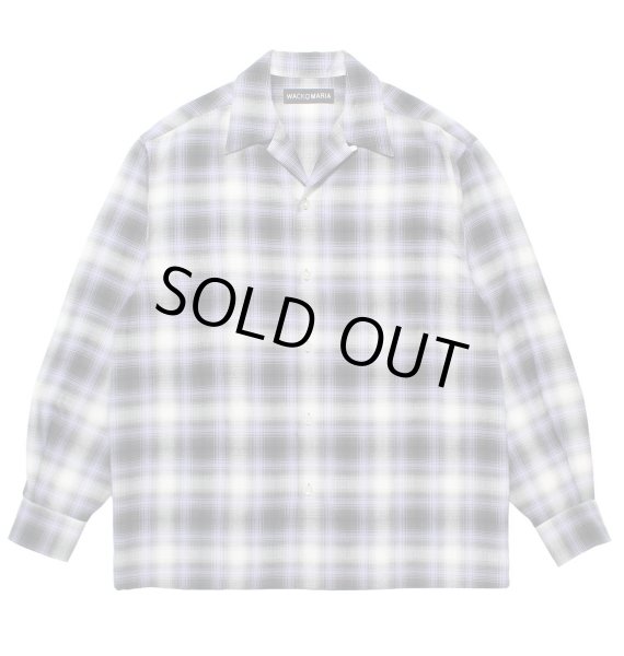 画像1: WACKO MARIA / OMBRE CHECK OPEN COLLAR SHIRT (1)