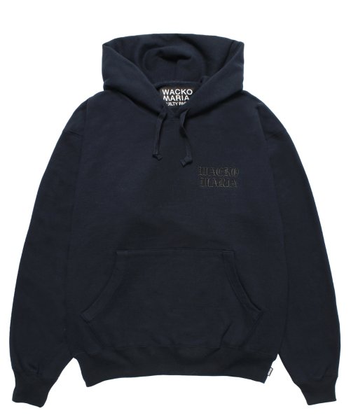 画像2: WACKO MARIA / HEAVY WEIGHT HOODED SWEAT SHIRT (NAVY) (2)