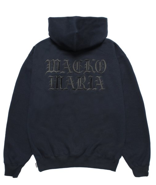 画像1: WACKO MARIA / HEAVY WEIGHT HOODED SWEAT SHIRT (NAVY) (1)