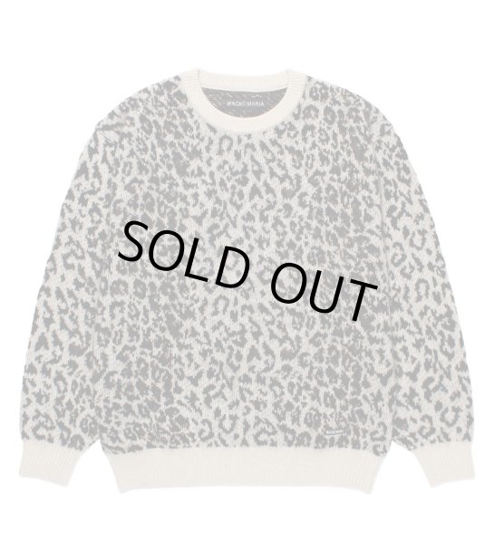 画像1: WACKO MARIA / LEOPARD MOHAIR JACQUARD KNIT SWEATER (1)