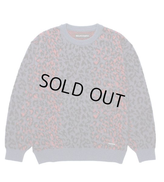 画像1: WACKO MARIA / LEOPARD MOHAIR JACQUARD KNIT SWEATER (1)