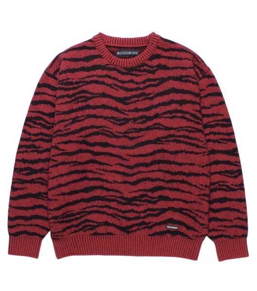 画像1: WACKO MARIA / TIGER MOHAIR JACQUARD KNIT SWEATER (1)