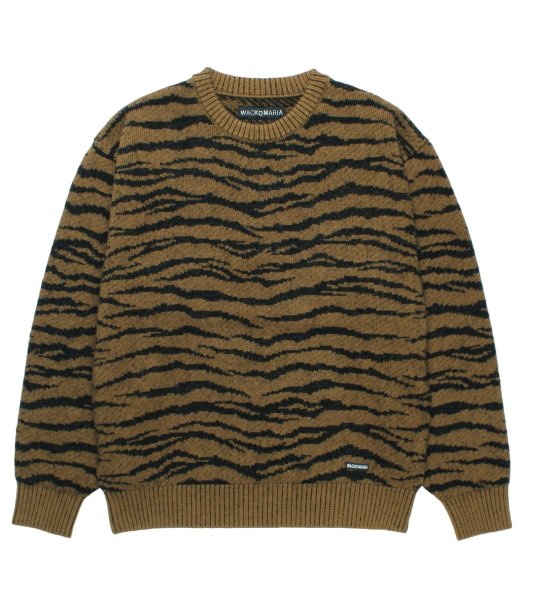 画像1: WACKO MARIA / TIGER MOHAIR JACQUARD KNIT SWEATER (1)