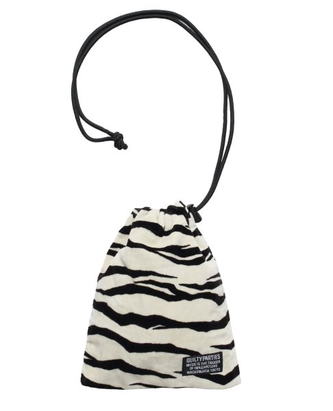 画像1: WACKO MARIA / TIGER VELVET DRAWSTRING BAG (1)