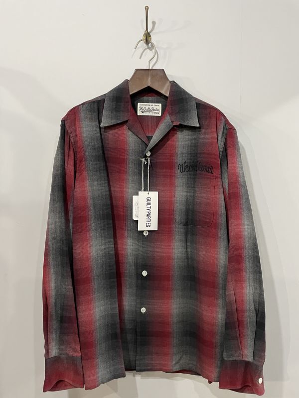 WACKO MARIA / 60'S OMBRE CHECK OPEN COLLAR SHIRT ( TYPE-2 ) 21FWE