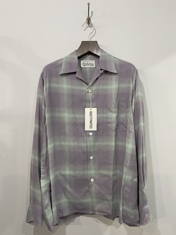 WACKO MARIA / OMBRE CHECK OPEN COLLAR SHIRT L/S ( TYPE-2 ) 22SS