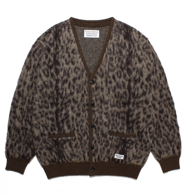 WACKO MARIA / LEOPARD MOHAIR CARDIGAN (BEIGE) 23SS-WMK-KN08 通販