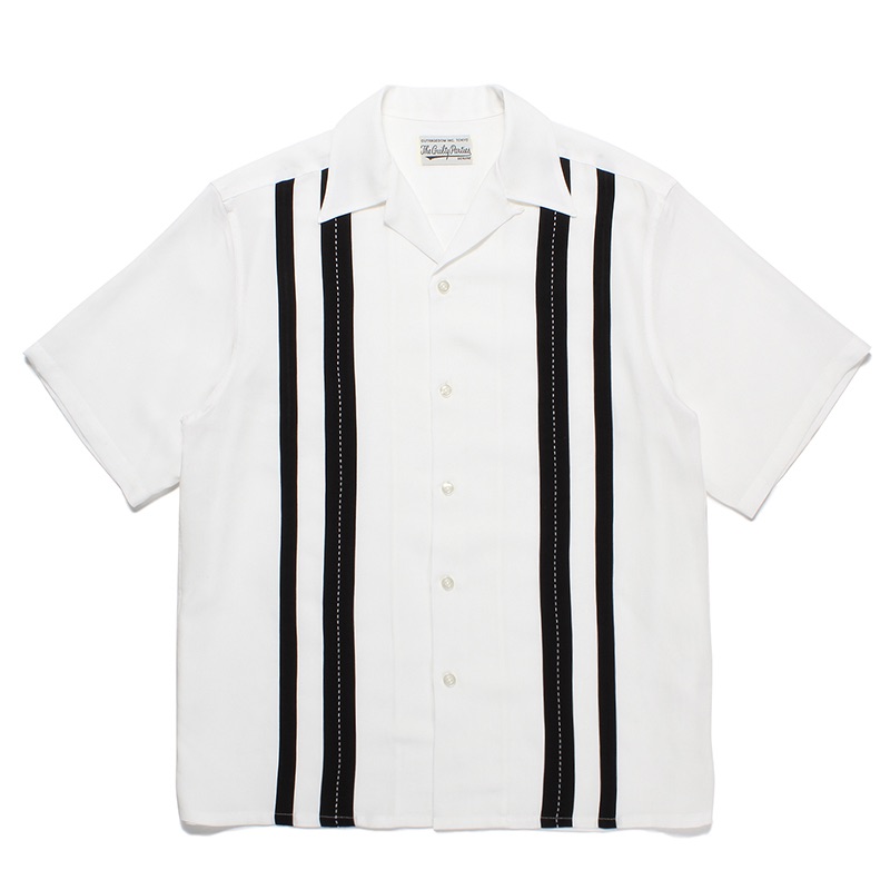 ワコマリア TWO TONE 50´S OPEN COLLAR SHIRT 白-