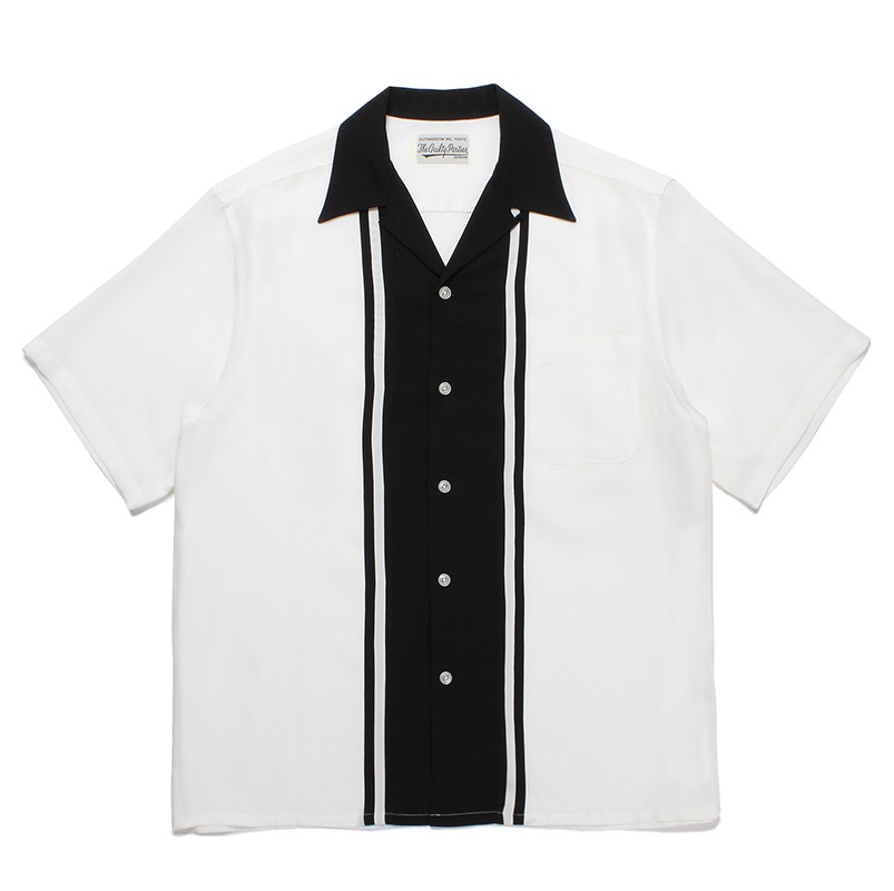 ワコマリア TWO TONE 50´S OPEN COLLAR SHIRT 白-