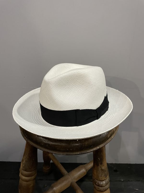 WACKO MARIA / PANAMA HAT-02 BASQUIAT WHITE BRISA G4 (BLACK-GROS