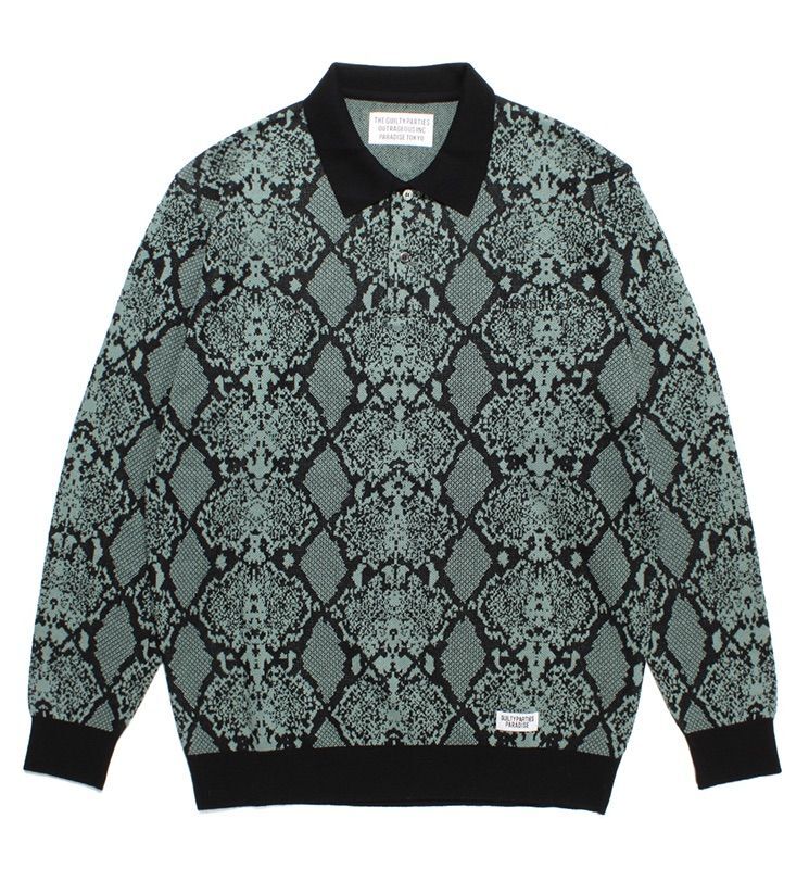 WACKO MARIA / PYTHON KNIT JACQUARD POLO SHIRT 23FW-WMK-KN21 通販 