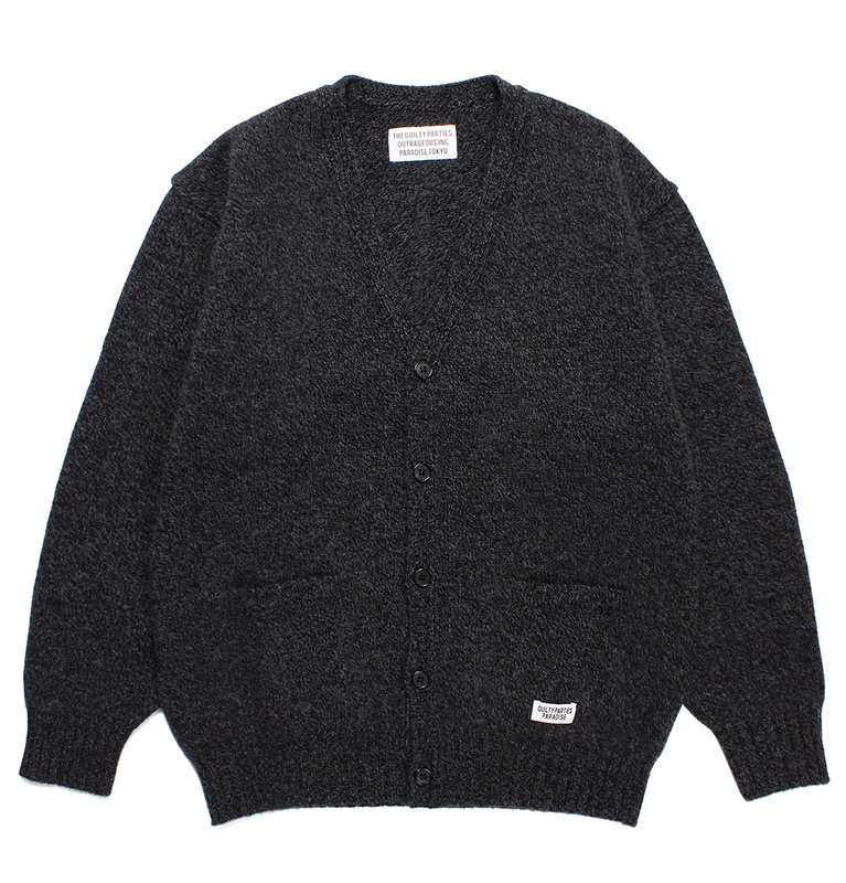 WACKO MARIA / CLASSIC KNIT CARDIGAN ( TYPE-2 )(CHARCOAL) 23FW-WMK