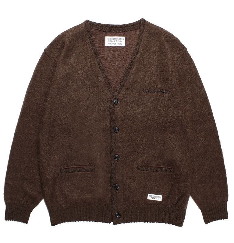 WACKO MARIA / MOHAIR KNIT CARDIGAN (BROWN) 23FW-WMK-KN08 通販